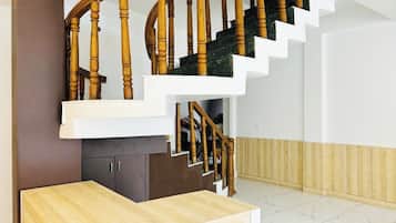 Deluxe Quadruple Room, Non Smoking, City View | In-room safe, desk, soundproofing, bed sheets