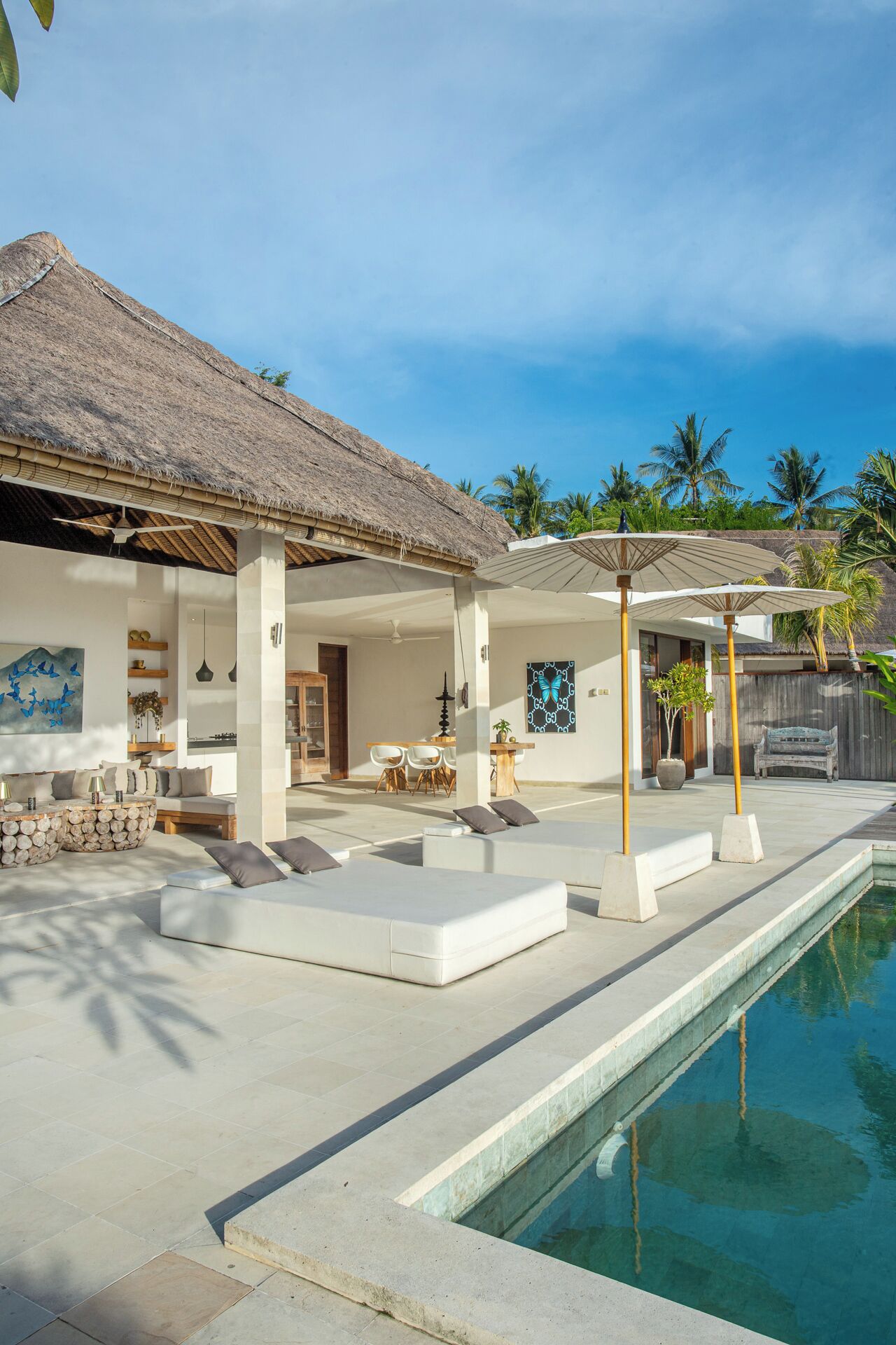 Villa Luxe, piscine privée, vue montagne | Literie de qualité supérieure, coffres-forts dans les chambres