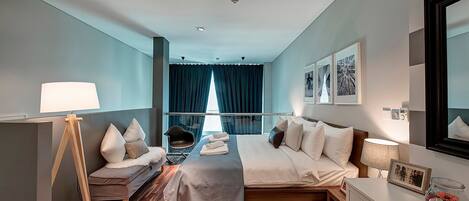 1 غرفة نوم ومكواة/لوح كي وواي فاي وملاءات أسرّة