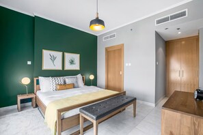 1 غرفة نوم ومكواة/لوح كي وواي فاي وملاءات أسرّة