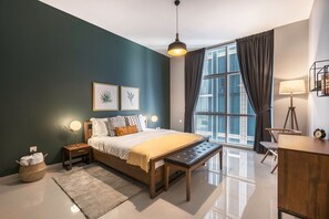 1 slaapkamer, een strijkplank/strijkijzer, wifi, beddengoed