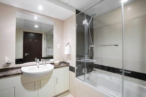 Hair dryer, towels