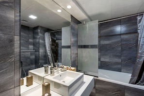 Hair dryer, towels