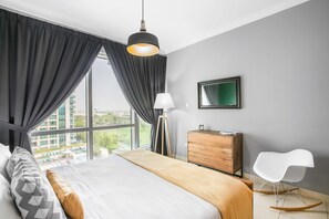 1 غرفة نوم ومكواة/لوح كي وواي فاي وملاءات أسرّة