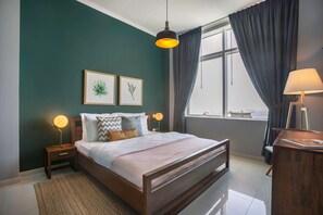 1 soverom, strykejern/-brett, wi-fi og sengetøy