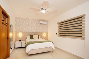 3 habitaciones, tabla de planchar con plancha, internet y ropa de cama 