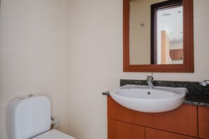 Secador de cabelo, toalhas de banho
