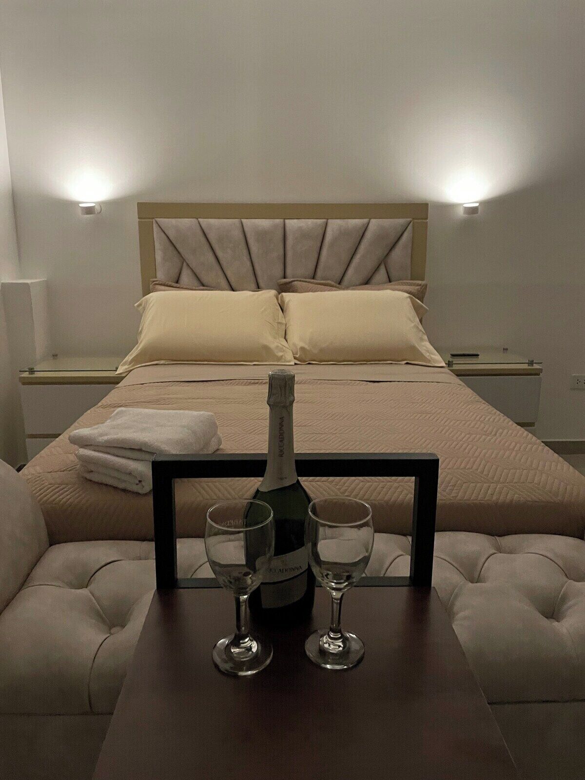 1 makuuhuone, työpöytä, silitysrauta/-lauta, ilmainen Wi-Fi