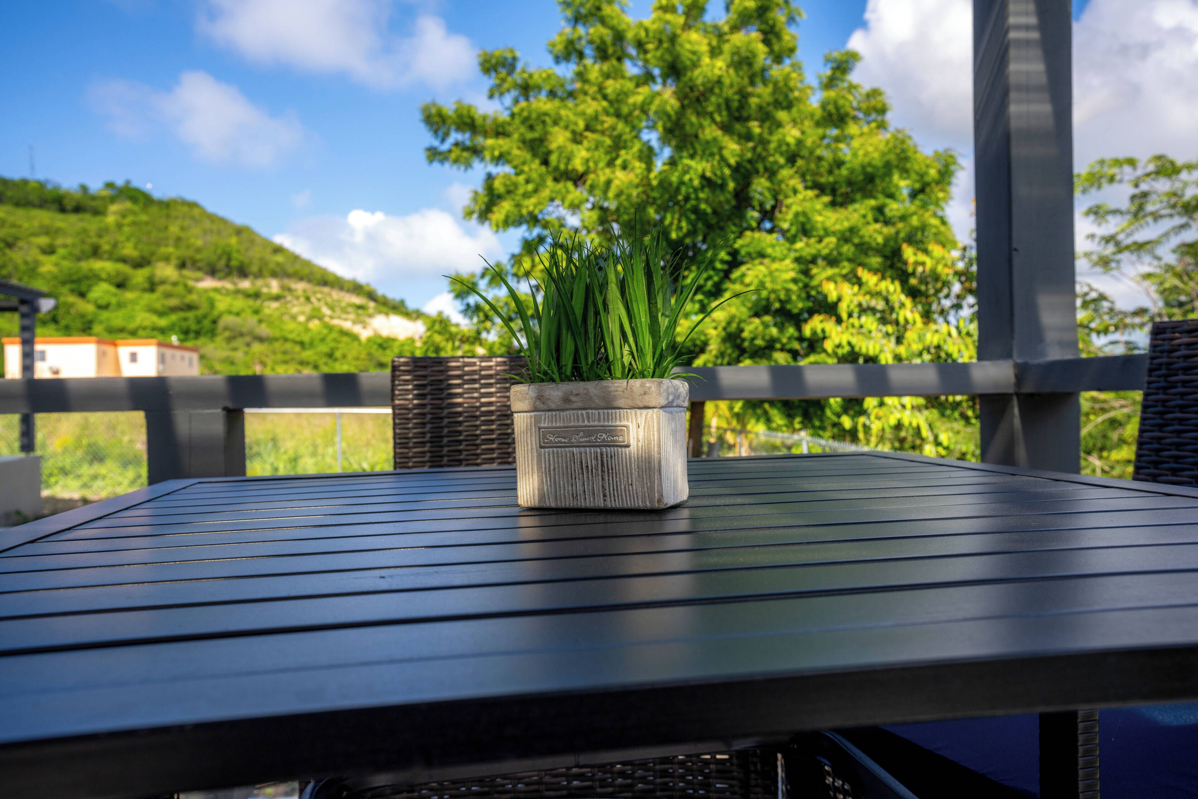 屋外ダイニングエリア