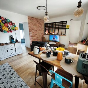 City-Apartment, Gartenblick | Wohnbereich