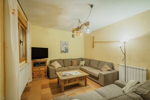 Fernseher, Kamin, DVD-Player