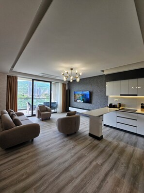 Comfort-Apartment, Bergblick | Wohnbereich