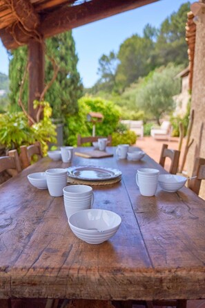 Outdoor dining - Charme Provençal Les Amandiers Swimming pool & Pets (Solliès-Toucas)