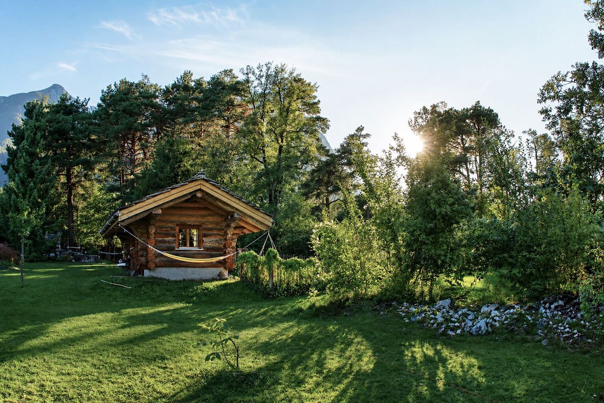 Exclusive-Ferienhütte, 1 Schlafzimmer, Bergblick