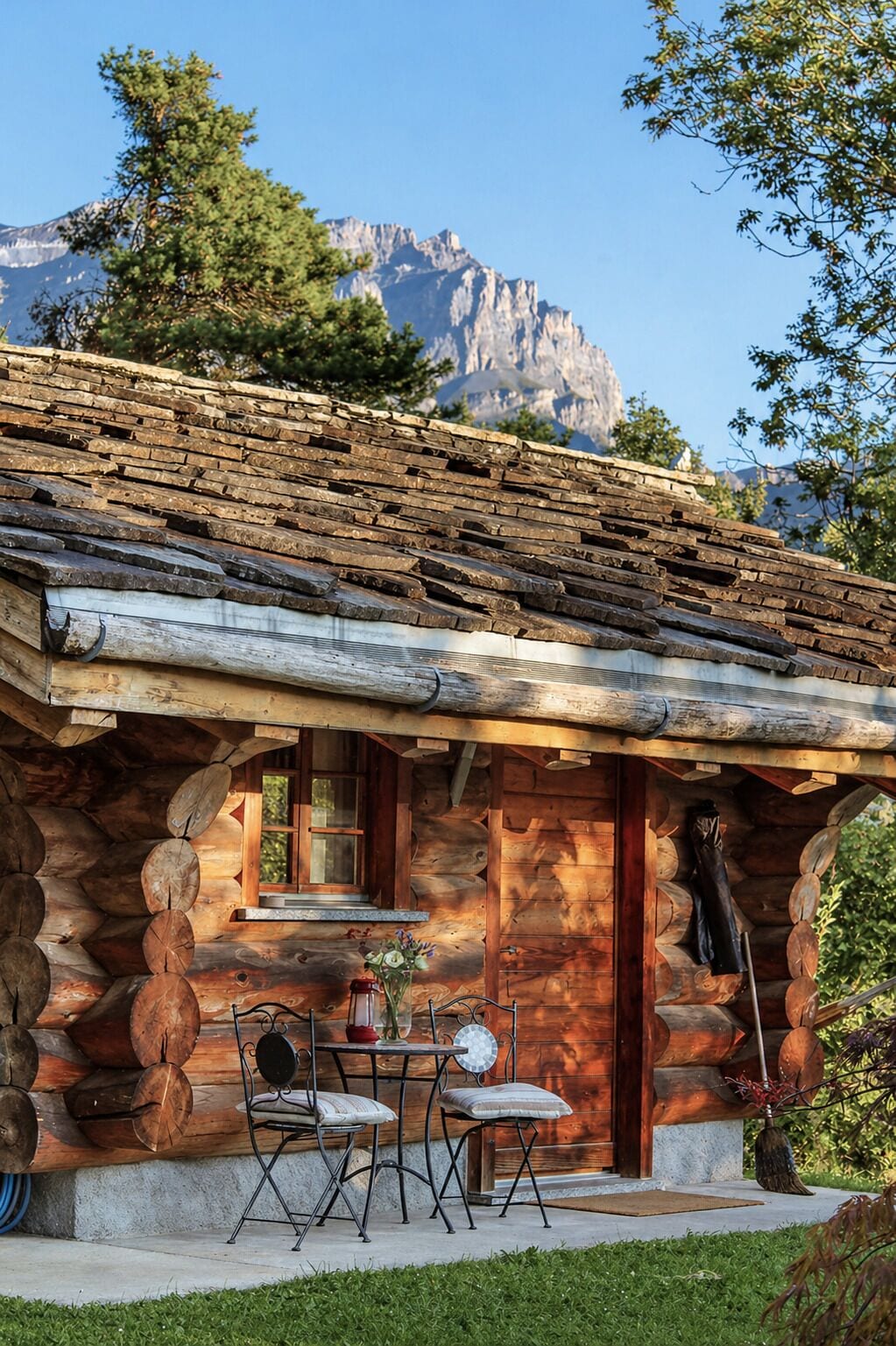 Exclusive-Ferienhütte, 1 Schlafzimmer, Bergblick