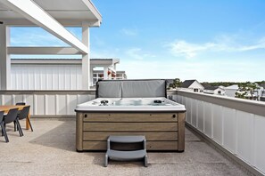 Outdoor spa tub - Rooftop Hot Tub + Gulf Views • Bikes + Pool Access + Near Beach | Sea Dweller (Inlet Beach)