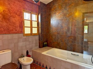 Shower, hair dryer, towels - Casa Alba de Abades - Ole Solutions (Jerez de la Frontera)