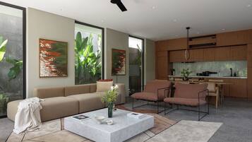 Villa, 2 Bedrooms, Private Pool, Garden View | Living area