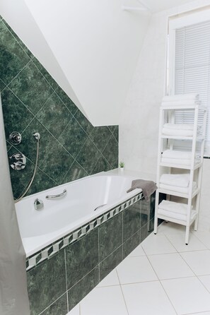Shower, free toiletries, hair dryer, bathrobes - DiamondVilla, 4 bedroom Apartment, garden & spa (Hlavní mesto Praha)