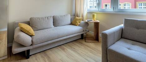 ห้องซิตี้สตูดิโอสวีท | เครื่องนอนป้องกันสารก่อภูมิแพ้, เตารีด/โต๊ะรีดผ้า, Wi-Fi ฟรี