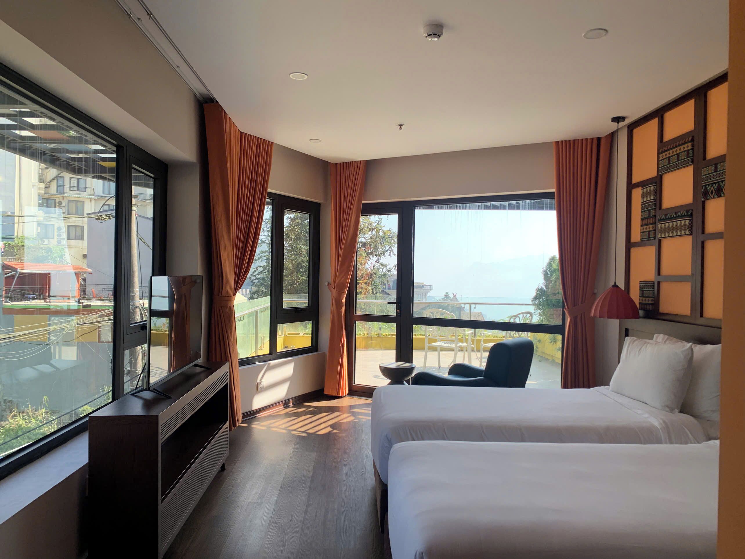 Executive Double or Twin Room, Terrace | Premium bedding, minibar, in-room safe, desk