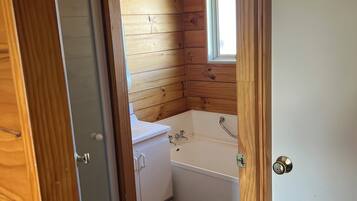 Shower, towels, toilet paper