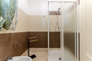 Regadera, secadora de cabello, bidet, toallas 