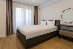 Căn hộ Deluxe, 2 phòng ngủ, bếp, quang cảnh thành phố | Phòng cách âm, truy cập Internet không dây miễn phí, bộ trải giường 