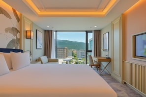 Kamar Double Superior, pemandangan kota | Kamar mandi | Handuk