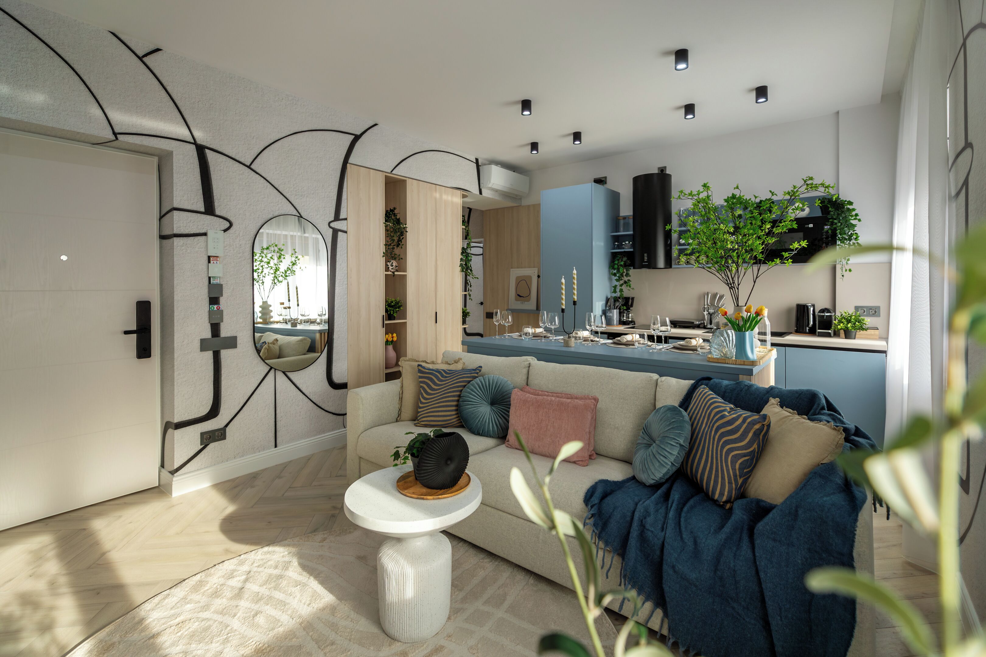 165-cm Smart TV with cable channels, Netflix, Hulu