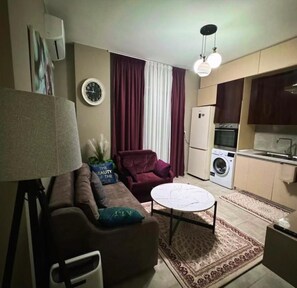 Appartement Deluxe, balcon, vue plage | Cuisine privée