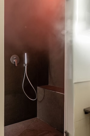 Dusche, Haartrockner, Bidet, Handtücher
