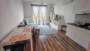 Studio, Smoking, Balcony | Dining room - Juniper Studio Near Supermarkets (Kecskemet)
