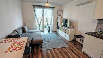 Studio, Multiple Bedrooms, Smoking, Balcony | Living room