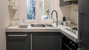 Apartemen, pemandangan kota | Dapur pribadi | Ketel listrik
