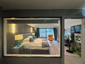 Deluxe-studiosviitti, parveke, vuoristonäköala | 1 makuuhuone, ylelliset vuodevaatteet, untuvapeitot, ilmainen Wi-Fi