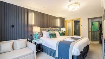 Studio Suite Deluxe, quang cảnh núi | Bộ trải giường bằng vải cotton Ai Cập, bộ đồ giường cao cấp