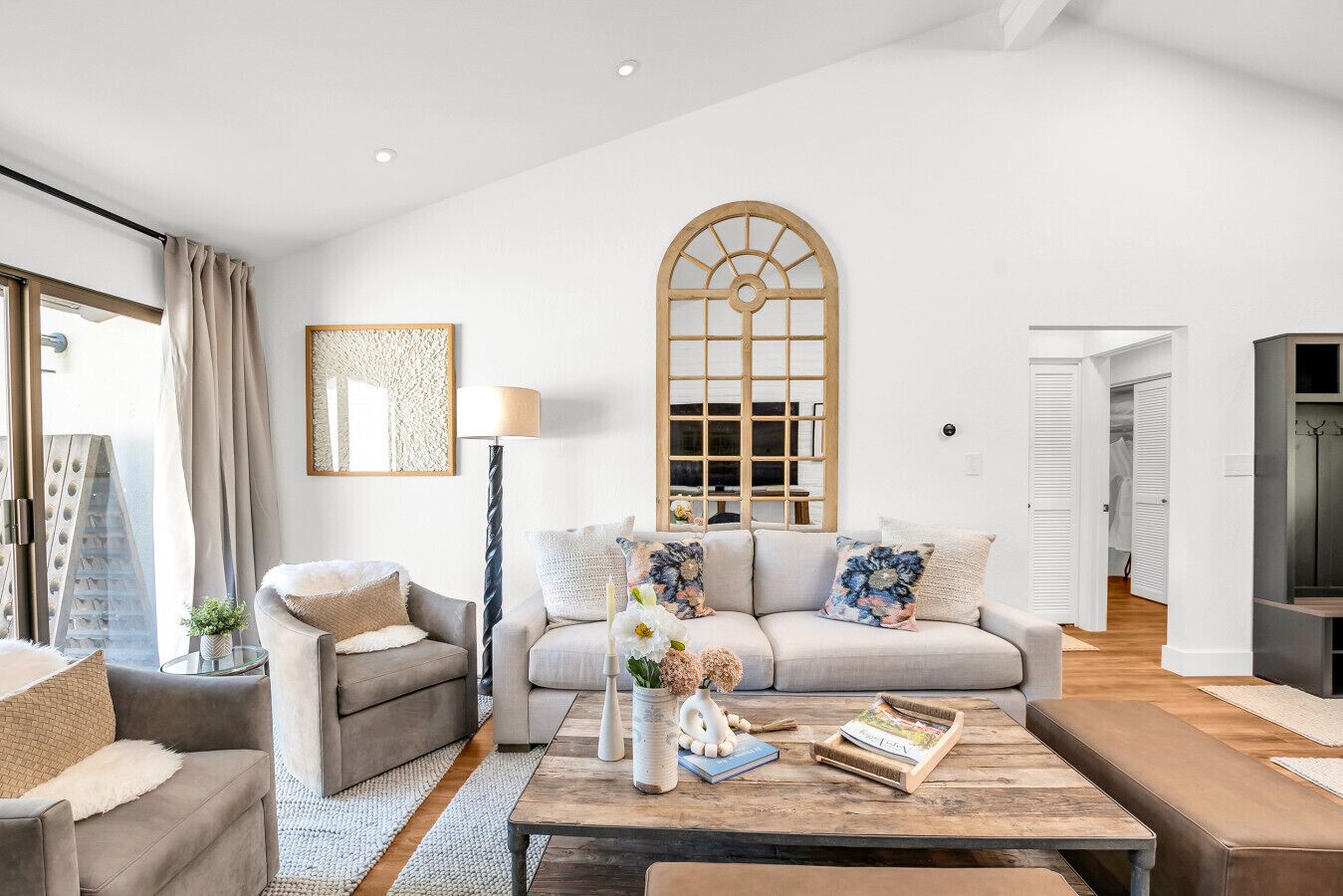Soft textures, calming tones, and a space that invites you to stay awhile. This is living room serenity at its finest.
