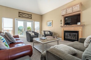 TV, DVD player, books