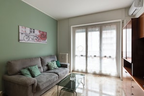Superior Apartment, Balcony | Living area | 50-inch Smart TV with digital channels - notaMi - Feels Like Home (Milan)