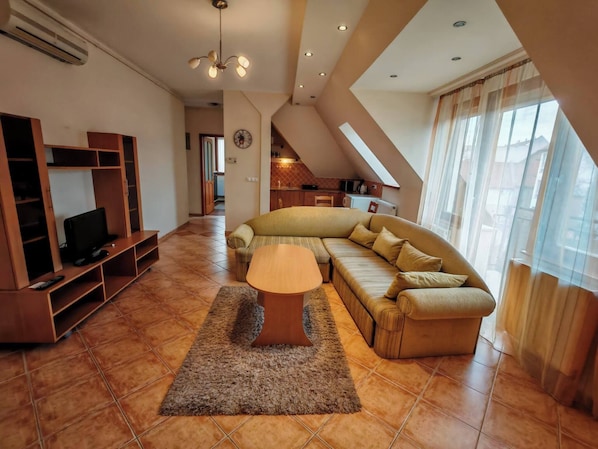 Apartment, 2 Bedrooms, Smoking, Balcony | Living room - Kazinczy 2bedroom Apartment With Balcony (Kecskemet)