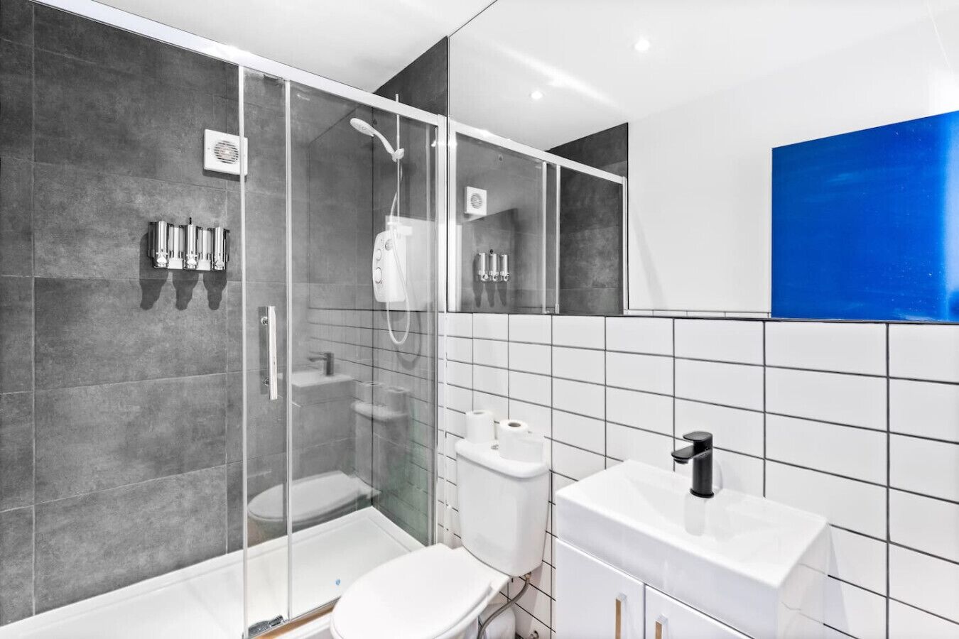 Shower, hair dryer
