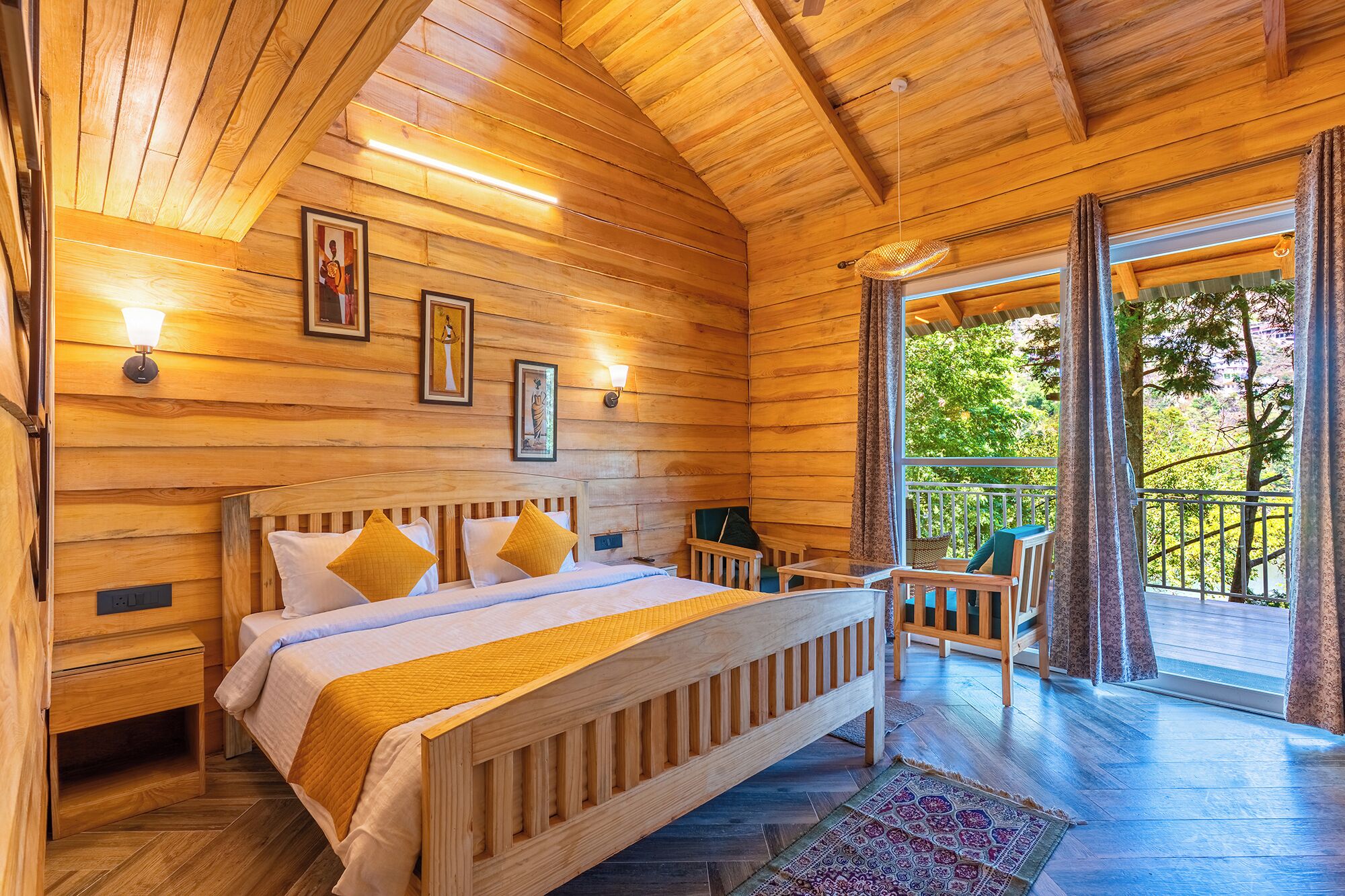 Desk, laptop workspace, blackout curtains, free WiFi