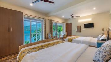 Family Quadruple Room, Balcony, Lake View | Desk, laptop workspace, blackout drapes, free WiFi