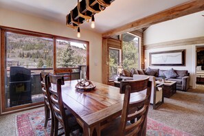 Smart TV, fireplace, stereo