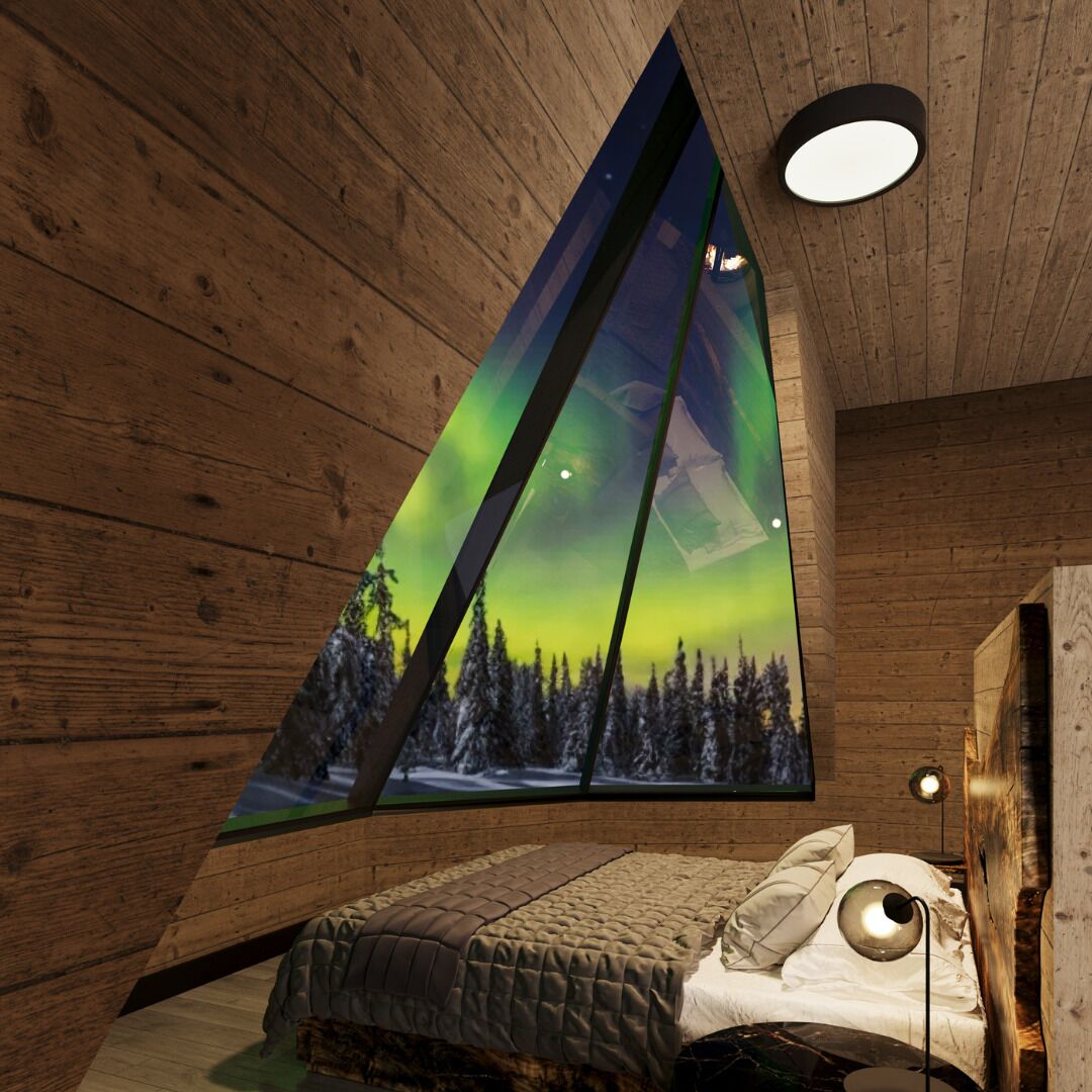 Romantic Chalet, Kitchen, Partial Lake View | Free WiFi