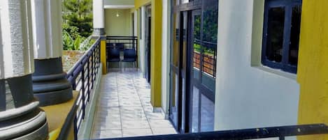 Deluxe appartement, uitzicht op stad | Balkon