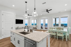 House, Ocean View | Private kitchen | Full-size fridge, microwave, oven, stovetop