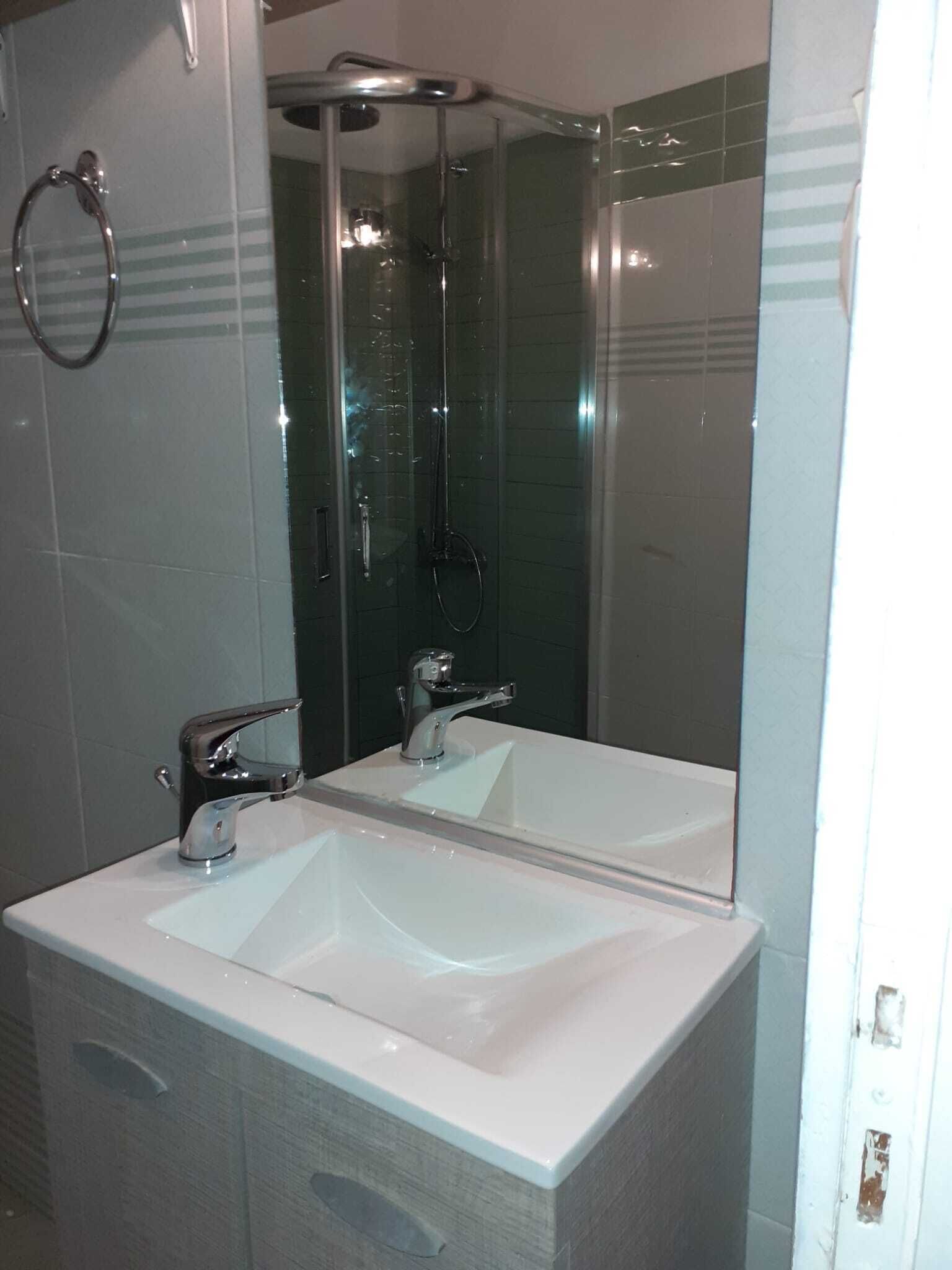 Hair dryer, towels, toilet paper