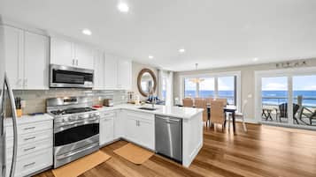 House, Ocean View | Private kitchen | Full-sized fridge, microwave, oven, stovetop